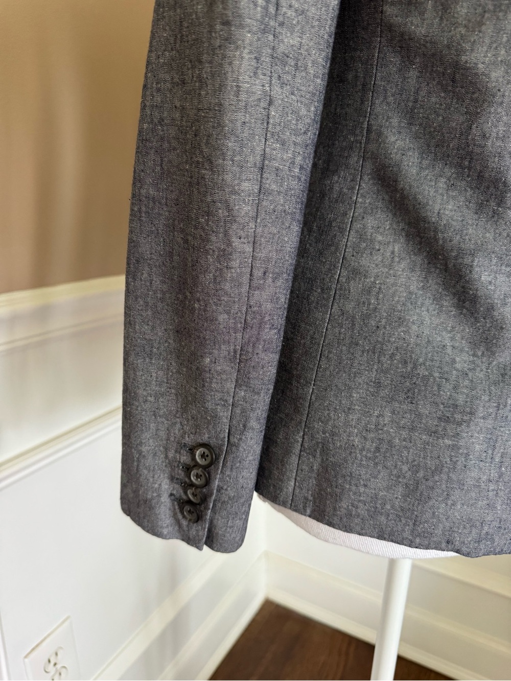 J.Crew Gray Linen Blend Structured Blazer – Size 00 - Picture 4 of 9